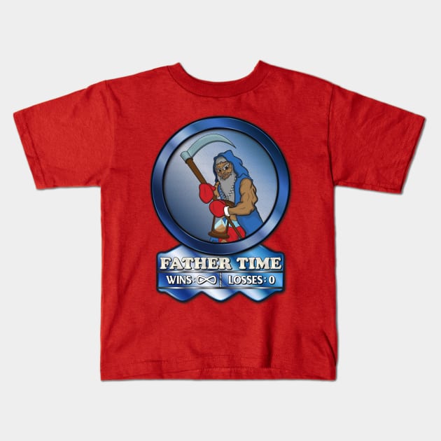 Father Time Infinite Wins Kids T-Shirt by Big Bee Artistry